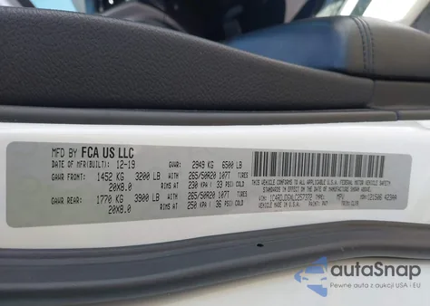 2020 Dodge Durango Gt Plus Awd from USA, damaged, VIN 1C4RDJDGXLC257372